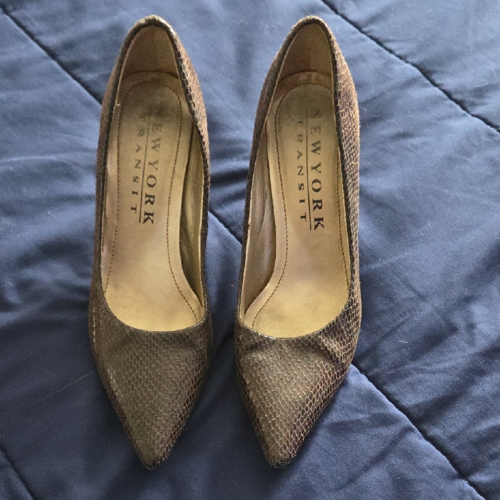 Brown Pointed High Heels